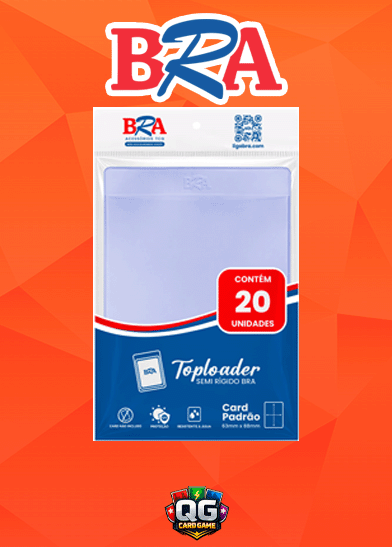 Toploader Semi Rígido Cards BRA - Transparente - 20 Unidades